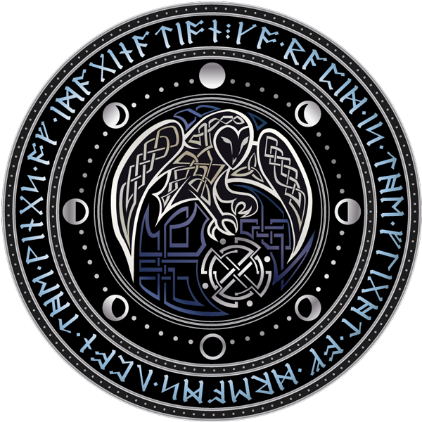 Part of a series of Illustrations of various knotwork animals. The text along the edge reads "So rapid is the flight of dreams upon the wings of imagination" - Alexandre Dumas