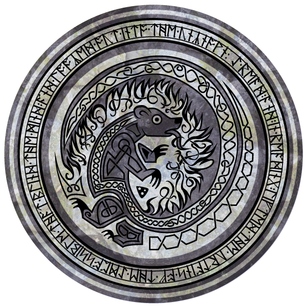 Part of a series of Illustrations of various knotwork animals. The text around the edge reads "I read, and in reading, lifted the curtains of the impossible that blind the mind, and looked out into the unknown" - William Hope Hodgson